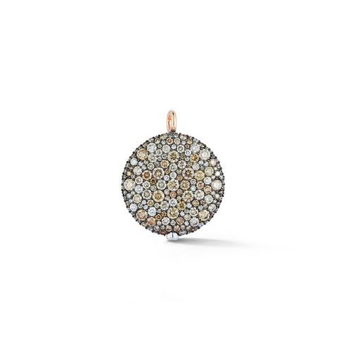 OC X WF 18K Large Champagne Diamond Pebble Locket - 1