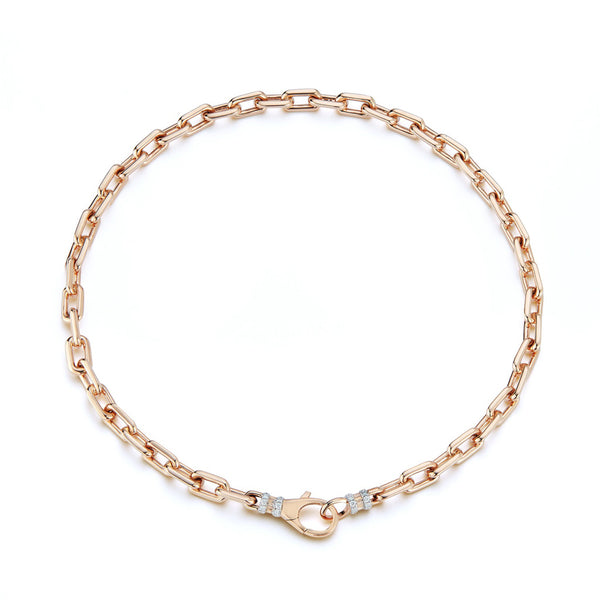 Clive 18K Gold Chain Link Choker With Diamond Lobster Clasp - 1