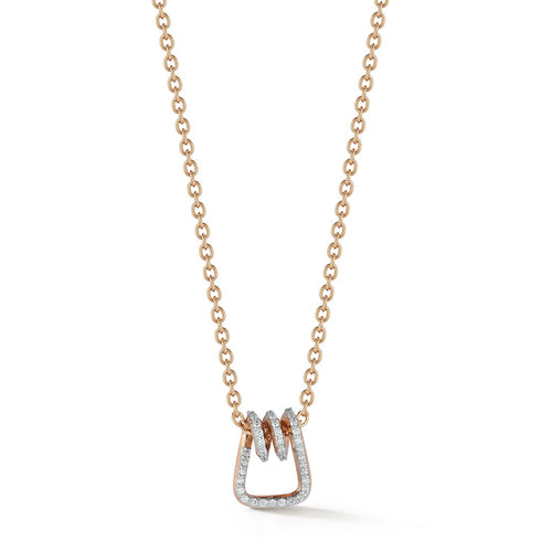 Huxley 18K Gold And Diamond Coil Link Pendant - 1