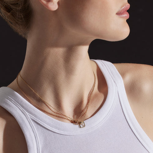 Huxley 18K Gold And Diamond Coil Link Pendant - 2