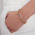 Saxon 18K Gold Chain Link Bracelet With Elongated Diamond Link Clasp - 2