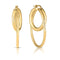 Designer Gold Double Hoop Earrings in 18K Yellow Gold - 1