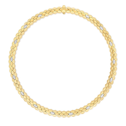 Cobra Diamond Collar Necklace in 18K Yellow Gold - 2
