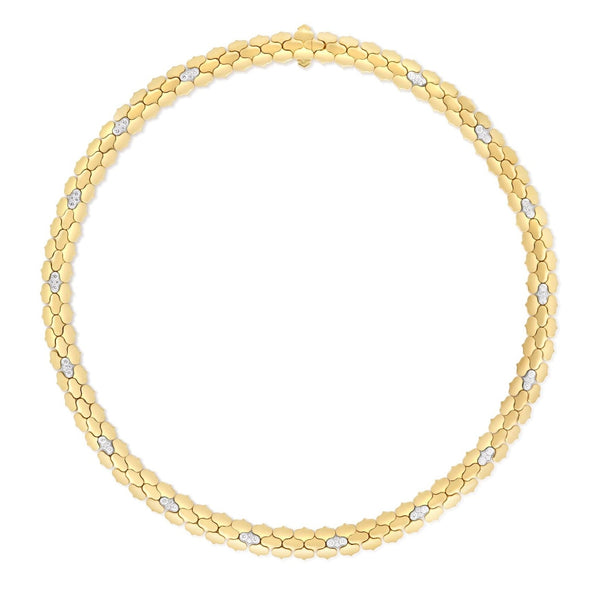 Cobra Diamond Collar Necklace in 18K Yellow Gold - 2