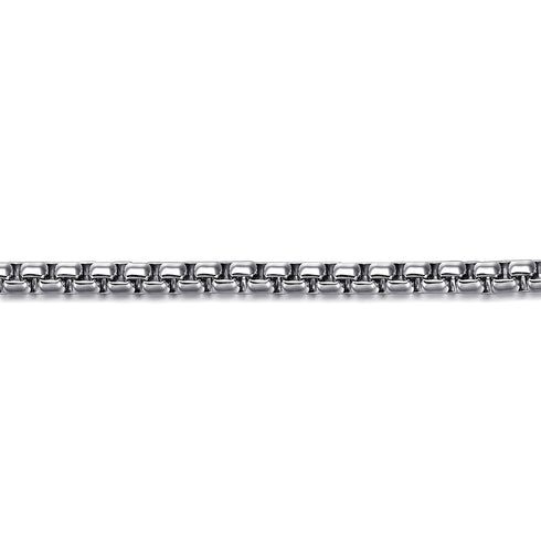 Classic 4mm Sterling Silver Round Box Chain Bracelet - 3