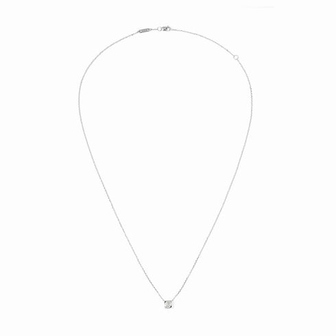 Le Cube Diamant Medium Necklace in 18K White Gold with Diamond - 2