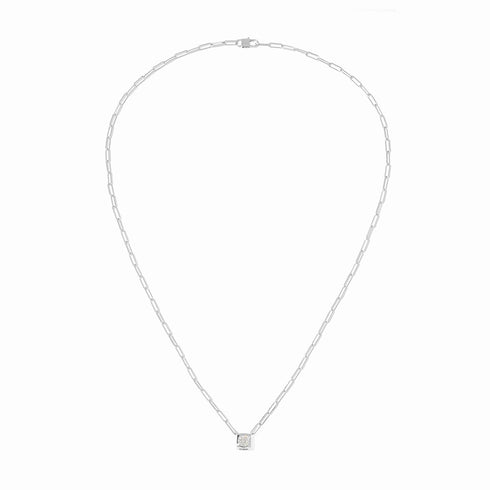 Le Cube Diamant Necklace in White Gold with Diamond - 2