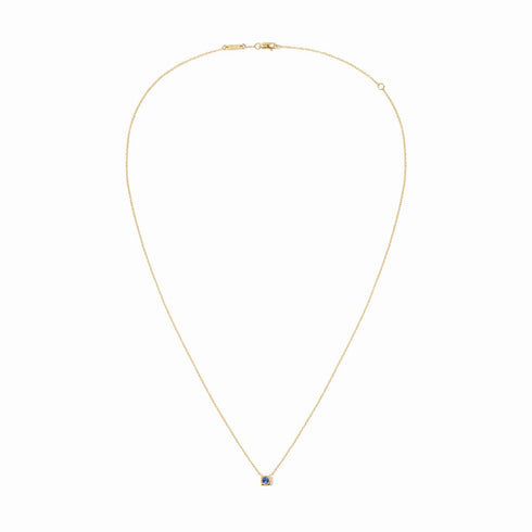 Le Cube Necklace in 18K Yellow Gold with Blue Sapphire - 2