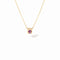 Le Cube Necklace in 18K Yellow Gold with Pink Sapphire - 1