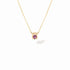 Le Cube Necklace in 18K Yellow Gold with Pink Sapphire - 1