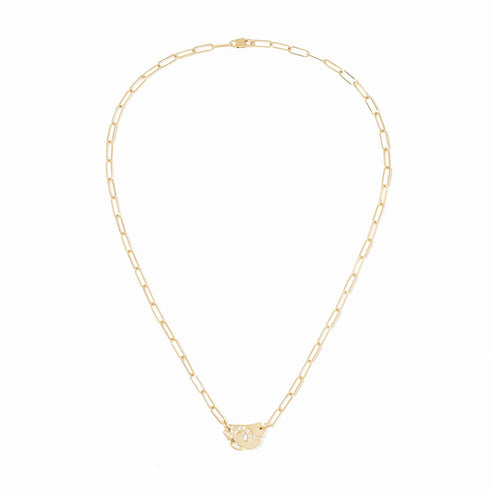 Menottes Din Van R10 Necklace in 18K Yellow Gold with Diamonds - 2