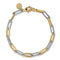 Bujukan Diamond Link Bracelet in 14K White and Yellow Gold - 1