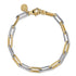Bujukan Diamond Link Bracelet in 14K White and Yellow Gold - 1