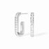 Maillon Medium Earrings in 18k White Gold with Diamonds - 1