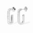 Maillon Medium Earrings in 18k White Gold with Diamonds - 2