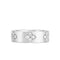 Verona Diamond Flower Band Ring in 18K White Gold - 1