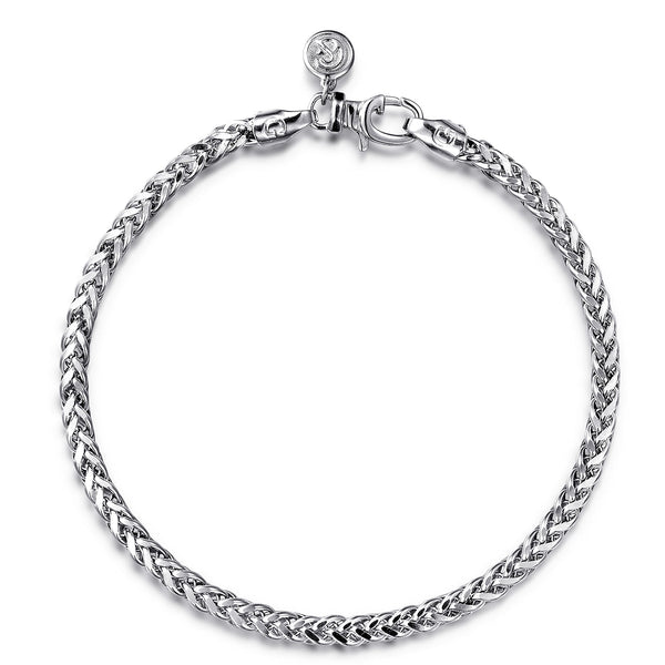Classic 925 Sterling Silver Men's Wheat Chain Bracelet - 2