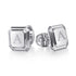 Contemporary 925 Sterling Silver Square Cufflinks - 4