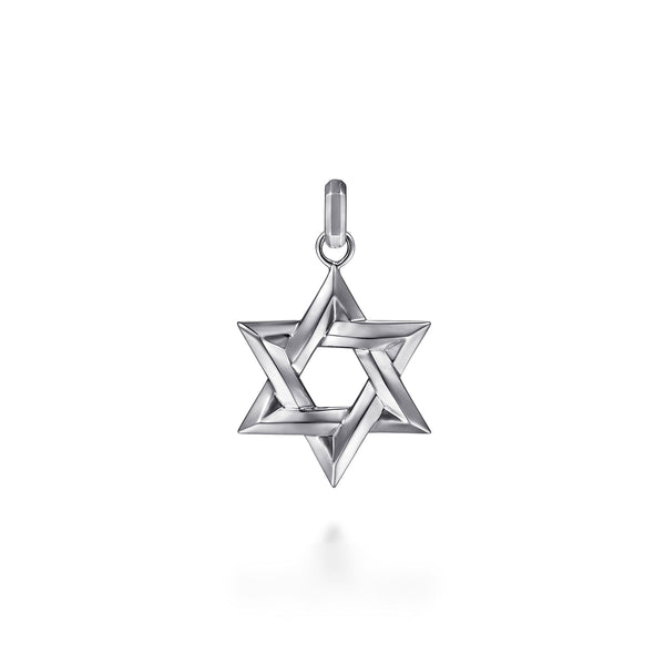 Contemporary Sterling Silver Star of David Pendant - 2