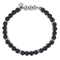 Bujukan 925 Sterling Silver Black Onyx Beaded Bracelet - 2