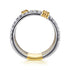 Bujukan Bold 14K White and Yellow Gold Diamond Easy Stackable Ring - 2