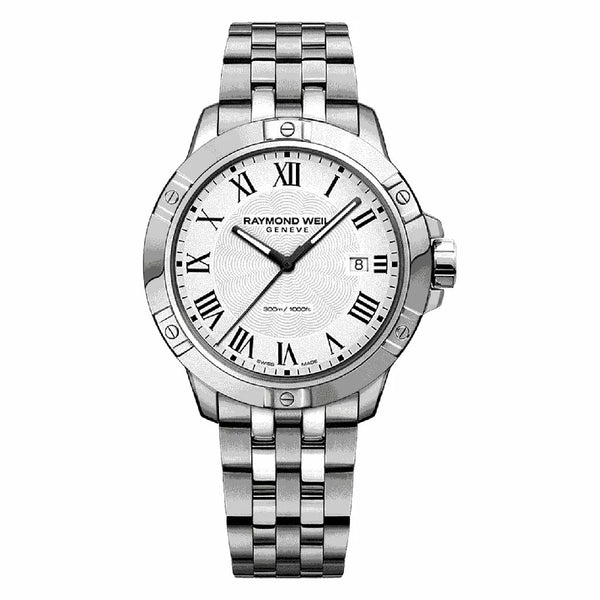 Tango Classic Mens Stainless Steel White Dial Quartz Watch - 1