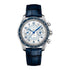 Chronoscope Co-Axial Master Chronometer Chronograph 43mm Silvery Dial Blue Alligator Strap Watch - 1