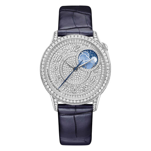 Egerie Moon Phase 18k White Gold Watch - 1