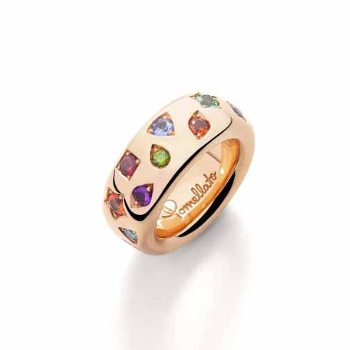 Iconica Various-Shape Burnished Round Assorted Colored Gemstones Ring - 1