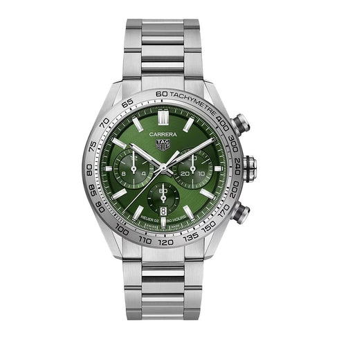 Carrera 44mm Green Dial on Steel Watch - 1