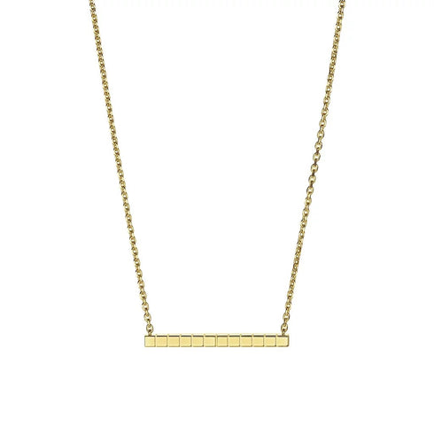 Ice Cube Gold Cube Bar Pendant - 1