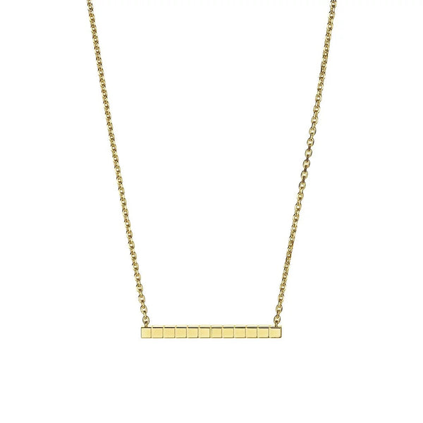 Ice Cube Gold Cube Bar Pendant - 1