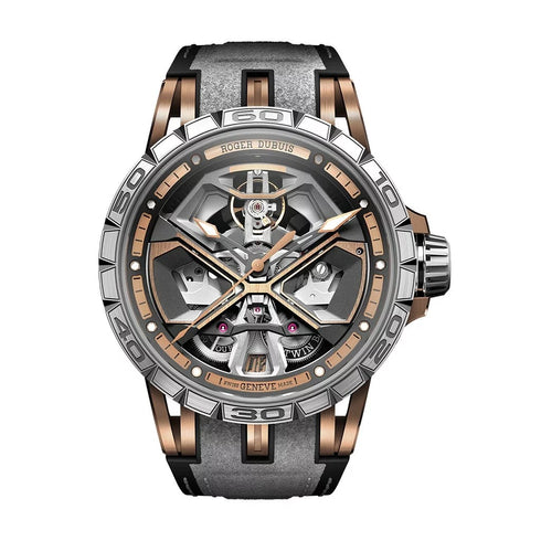 Excalibur Spider Huracan Pink Gold 45mm Watch - 1