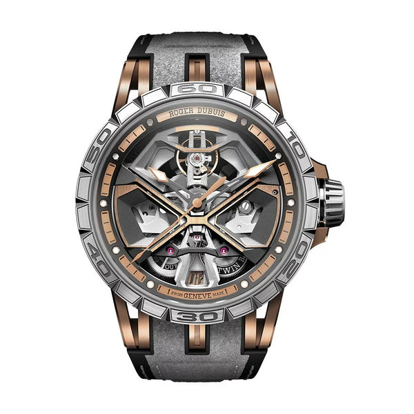 Excalibur Spider Huracan Pink Gold 45mm Watch - 1