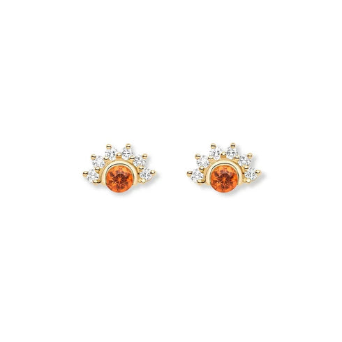 Mystic Orange Garnet Studs - 1