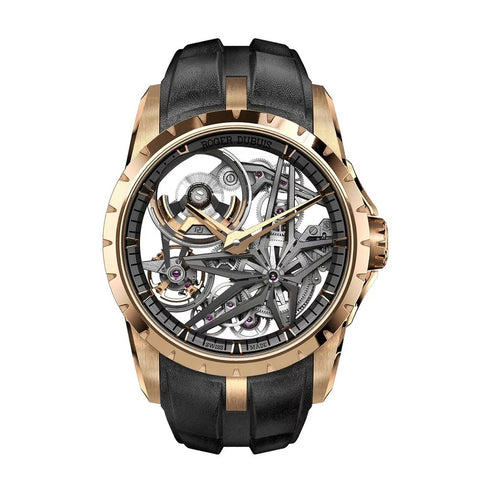 Excalibur MB Eon Gold 42mm Grey Skeleton Dial Watch - 1