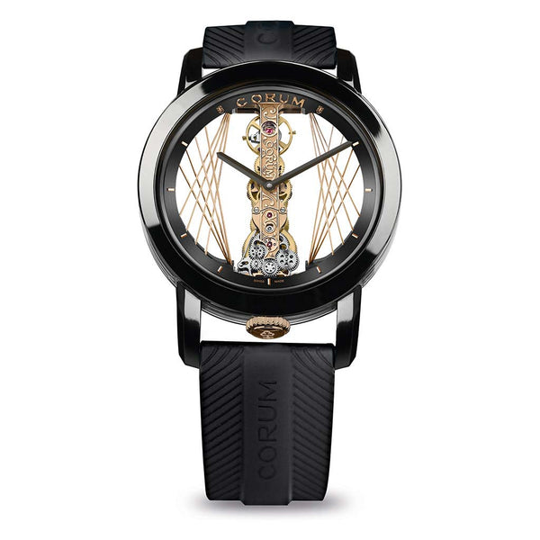 Golden Bridge 43 Titanium DLC Art Deco Watch - 1