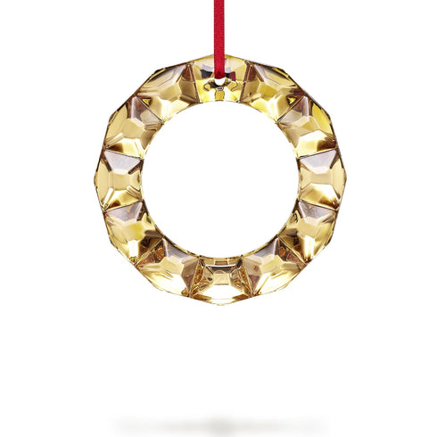 Gold Christmas Wreath Ornament - 1