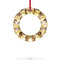 Gold Christmas Wreath Ornament - 1