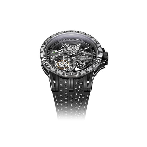 Excalibur Spider Pirelli Black DLC Titanium 45mm Rubber Tech Inlay Watch - 2