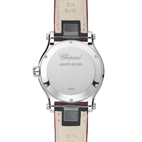 Happy Hearts on Red Alligator Watch - 3