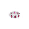 Ruby & Diamond Oval Eternity Band - 1