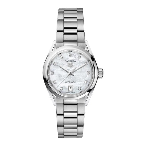 Carrera 29mm White Mother of Pearl Watch - 1