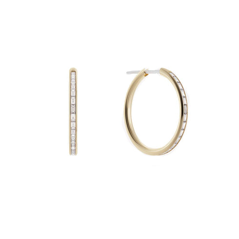 Miri Hoop Diamond Earrings - 1