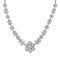 Milgrain Multi Shape Flower Bezel Diamond Necklace - 1
