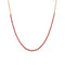 Rose Gold Pink Sapphire Tennis Necklace - 1