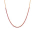 Rose Gold Pink Sapphire Tennis Necklace - 1