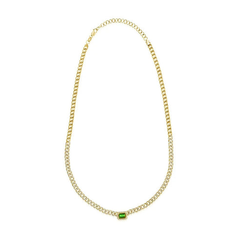 Diamond And Emerald Necklace - 1