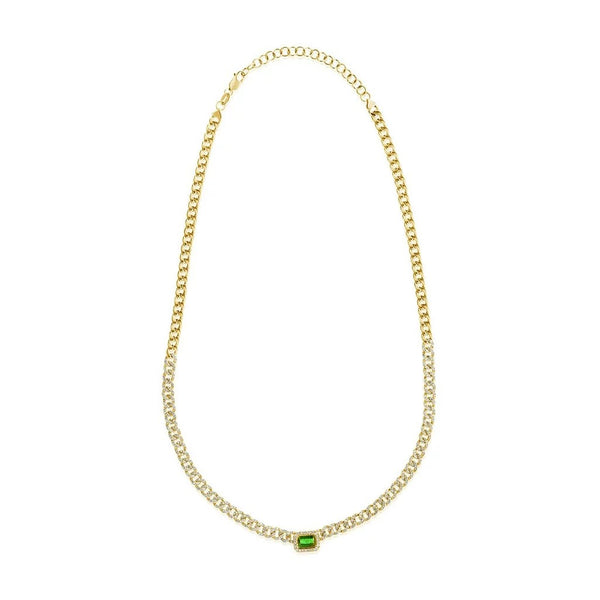 Diamond And Emerald Necklace - 1