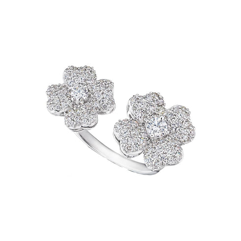 Split Band Cluster Pave Diamond Ring - 1